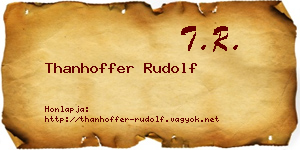 Thanhoffer Rudolf névjegykártya